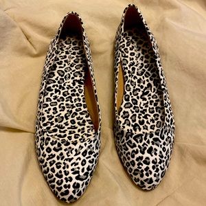 Brand new Leopard Print Flats (black/white)